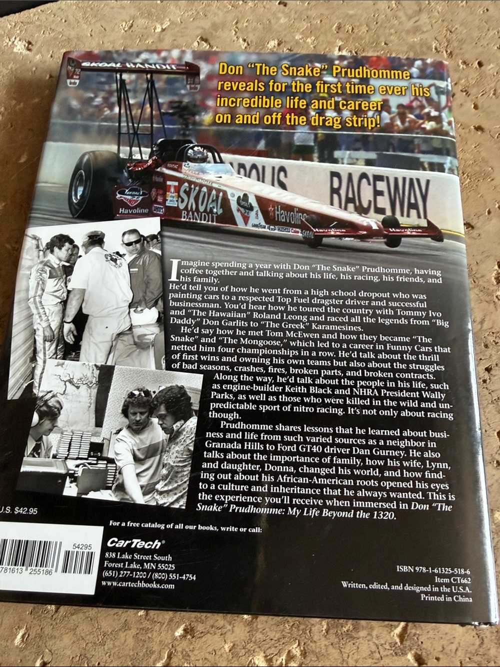 Don the Snake Prudhomme Hardback Coffee Table Book perfect for Racing Fans NHRA - Picture 2 of 4